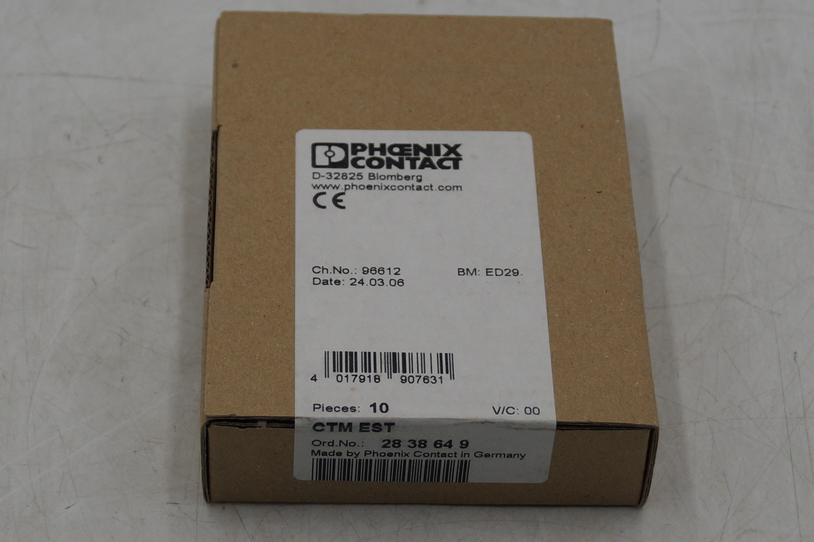 CTM EST Ord.No    2838649