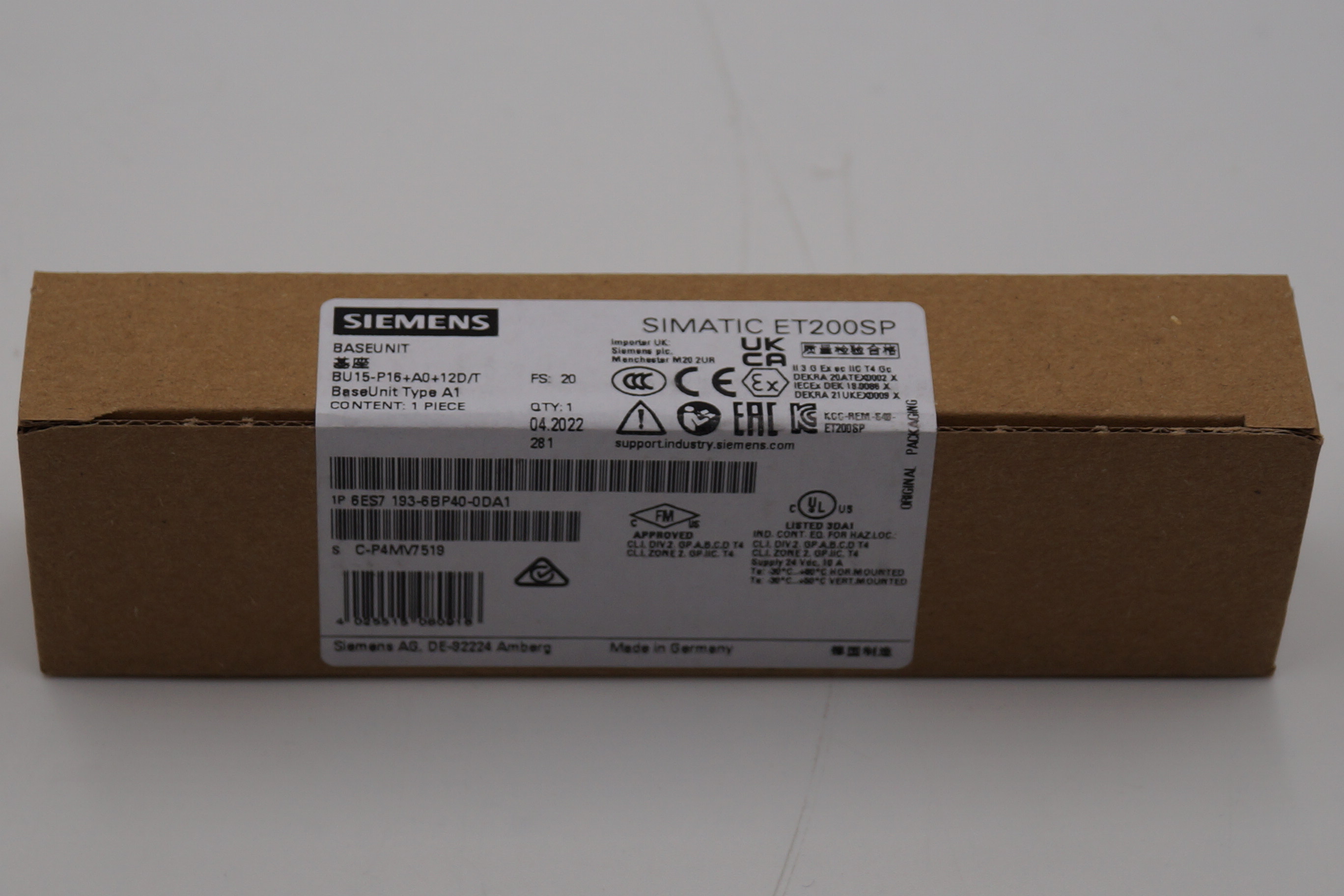 6ES7193-6BP40-0DA1