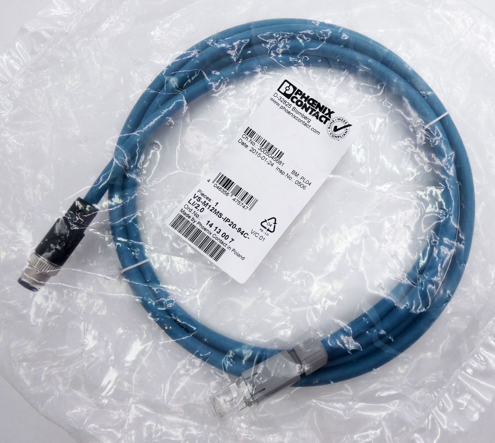 VS-M12MS-IP20-94C-LI/2,0 1413007