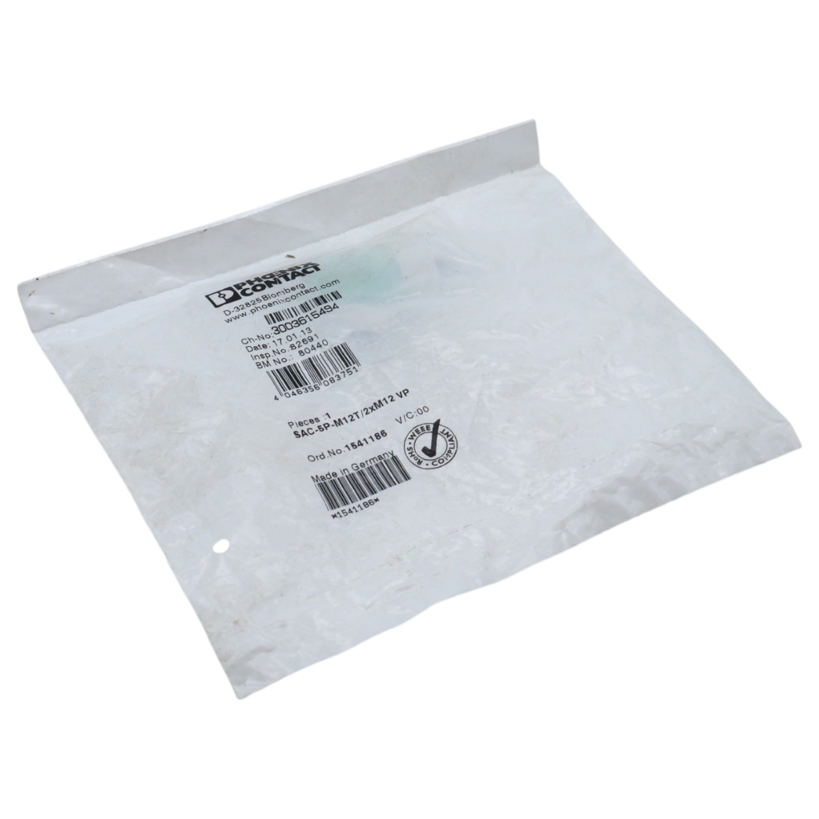 SAC-5P-M12T/2xM12 VP