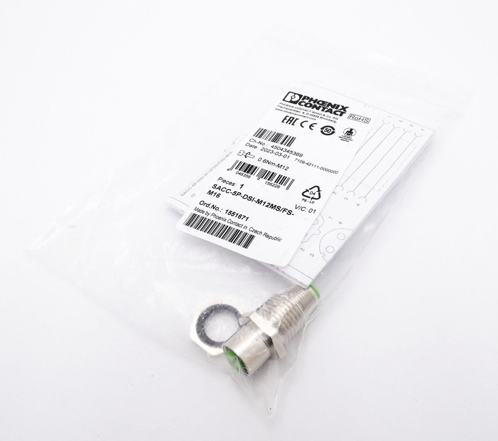 SACC-5P-DSI-M12MS/FS-M16