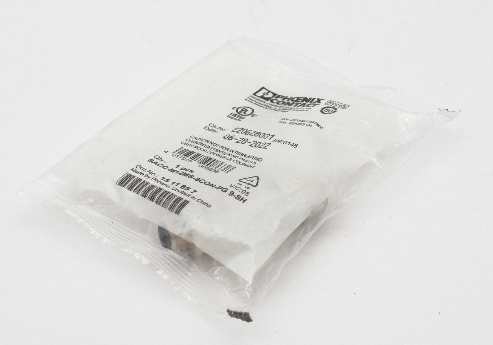 SACC-M12MS-8CON-PG 9-SH, SACCM12MS8CONPG9SH