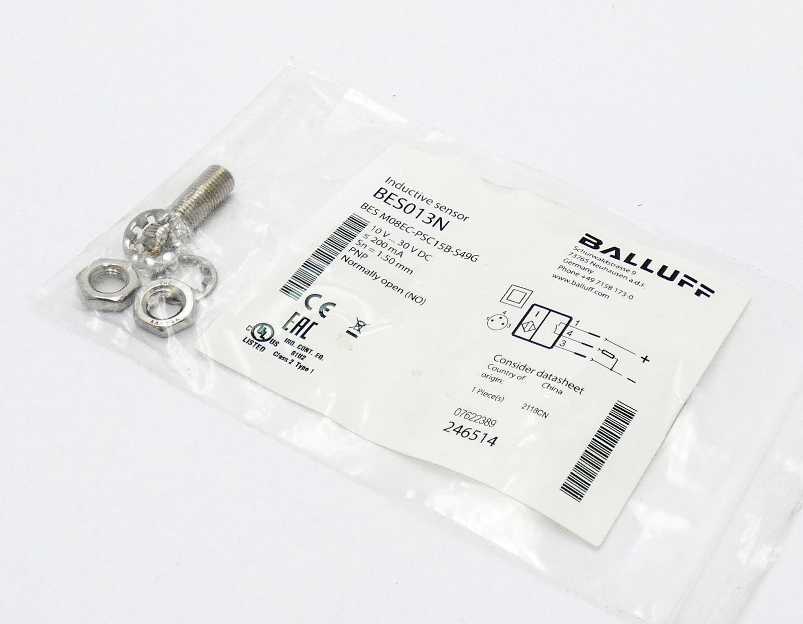 BES M08EC-PSC15B-S49G