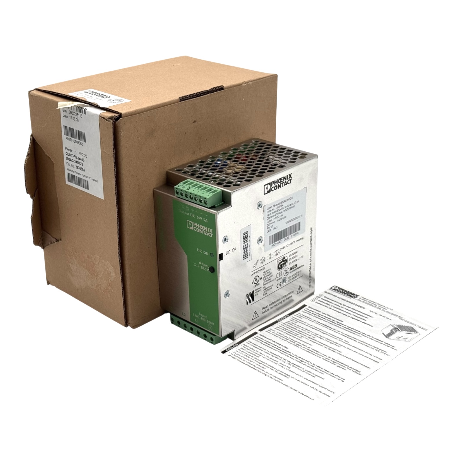 QUINT-PS-3x400-500AC/24DC/5